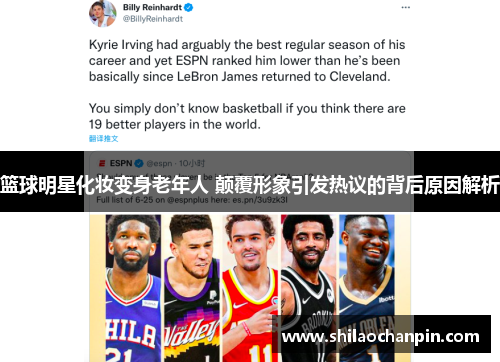 篮球明星化妆变身老年人 颠覆形象引发热议的背后原因解析